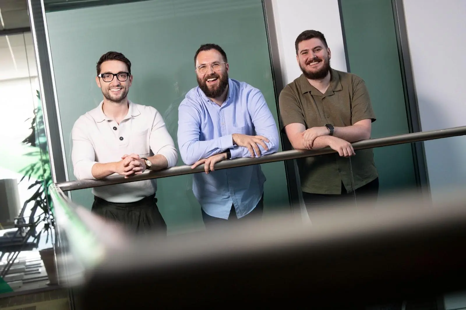 A picture of the DevAlly team from the TechCrunch article.